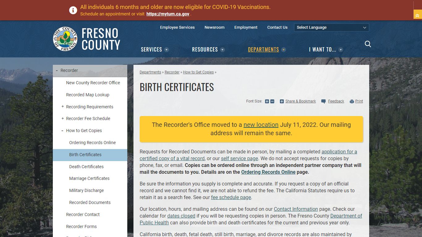Birth Certificates | County of Fresno